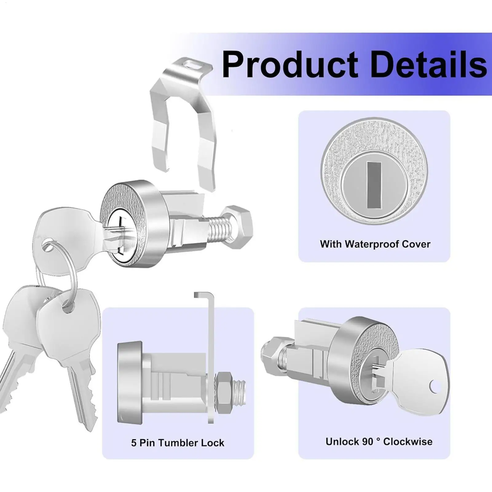 

Toolbox Locks With Keys Zinc Alloy Mailbox Key Lock Replacement Home Daily Supplies For Balcony Walkway Entryway Patio Backyard