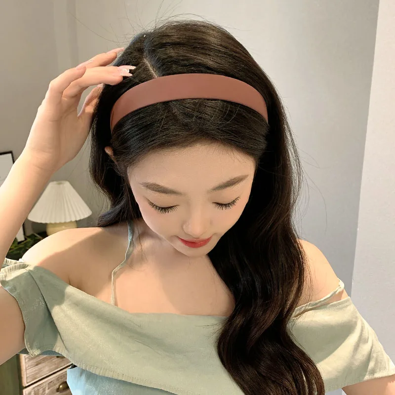 3pcs Candy Color Headband Anti-slip Unisex Face Washing Pressure Hair Simple Delicate Frosted Hair Accessories Daily