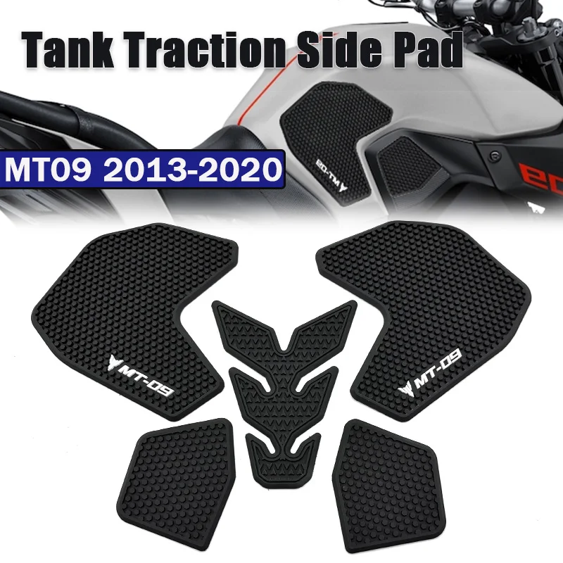 Cubierta adhesiva protectora para agarre de rodilla, almohadilla lateral de tracción para tanque de motocicleta, compatible con Yamaha MT-09 FZ-09 mt09 MT09 2013-2020 2018 2019