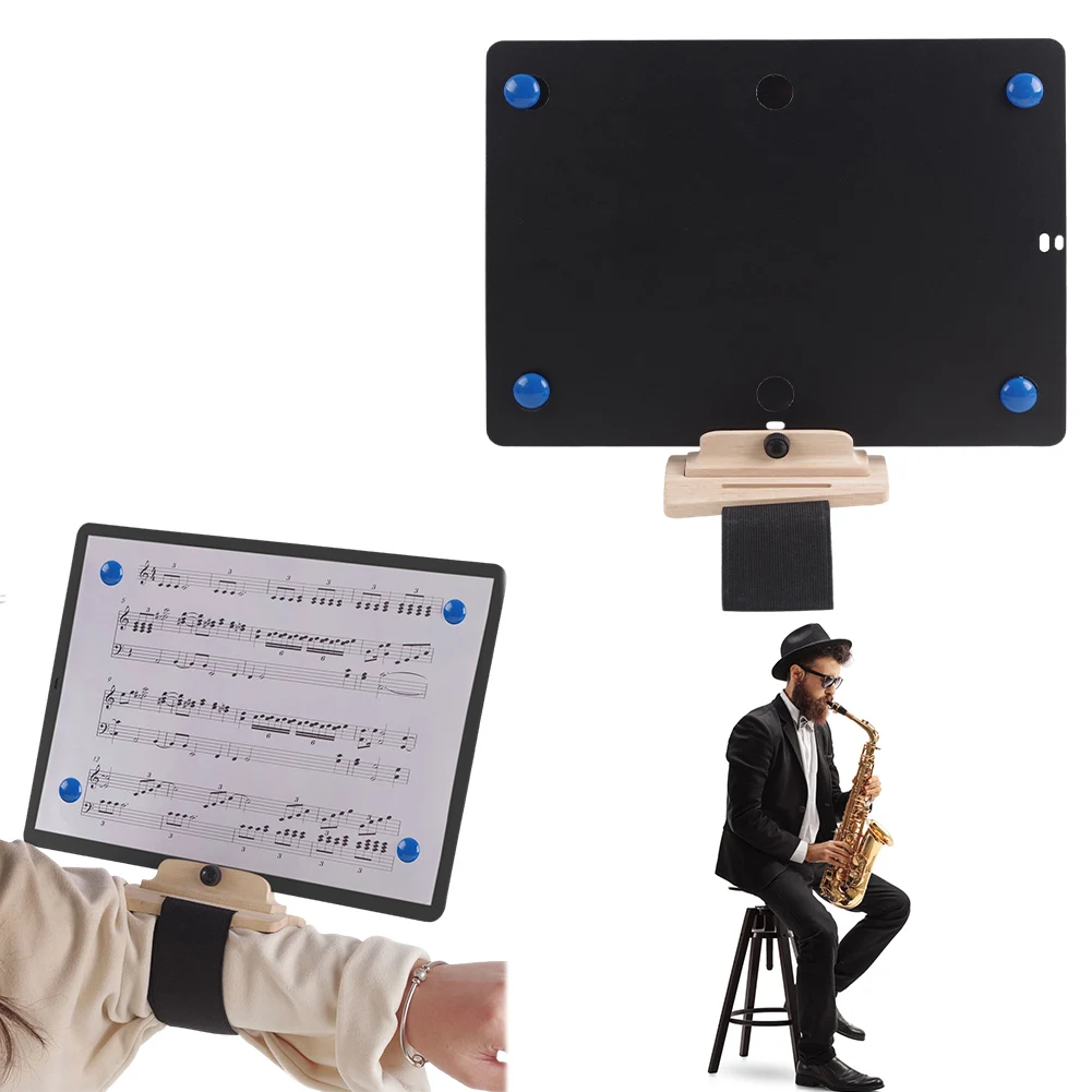 Портативная музыкальная подставка с эластичной лентой, регулируемая гитарная музыкальная подставка, установленная на руку, музыкальная подставка для духовых инструментов для женщин и мужчин