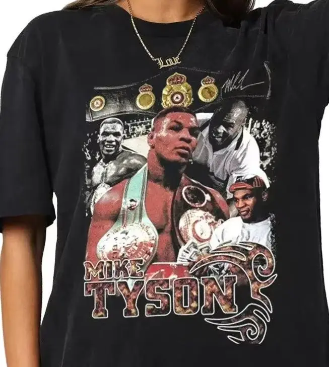 

Iron Mike Tyson Vintage Mens Womens Boxing Fans Gift T Shirt. Short Sleeve 100% Cotton Casual T-shirts