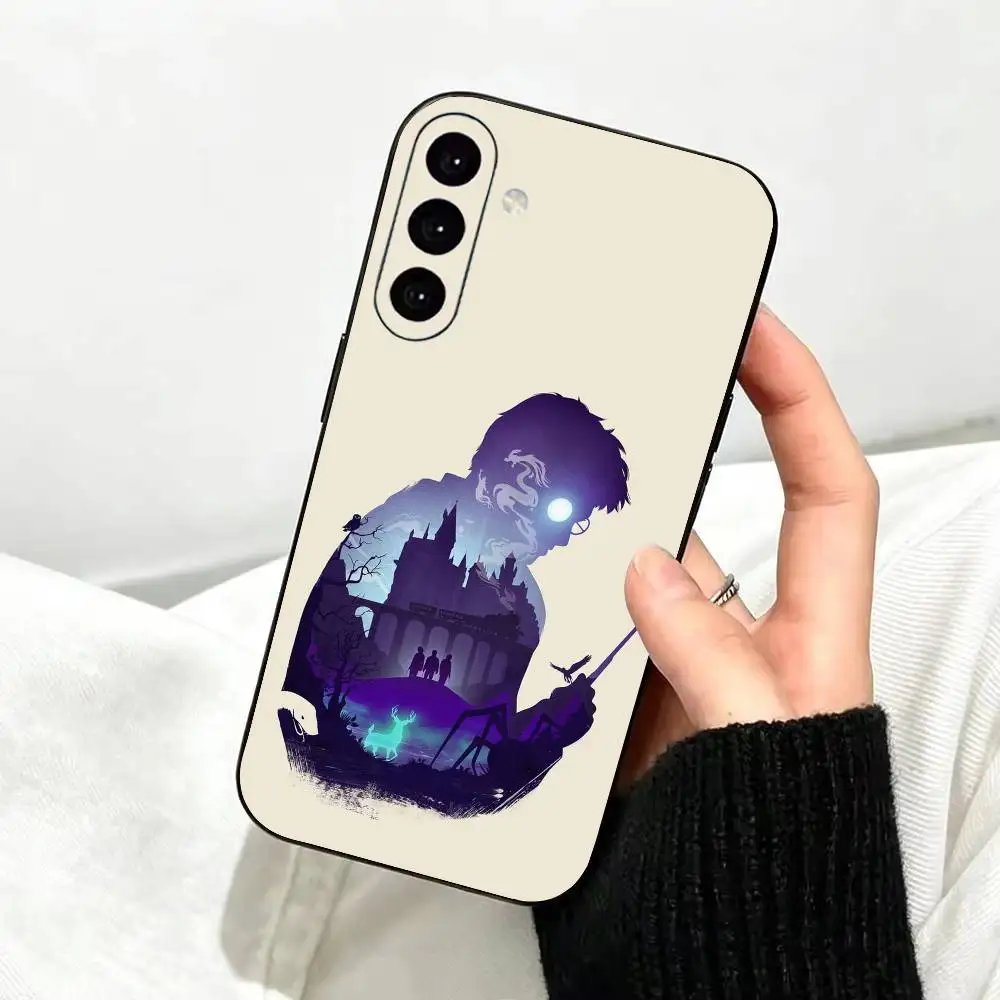 Magic H-Harry-es P-Potters W-Wand Phone Case For Samsung Galaxy A73,A72,A71,A70,A53,A52,A51,Soft Silicone Black Cover - view 6