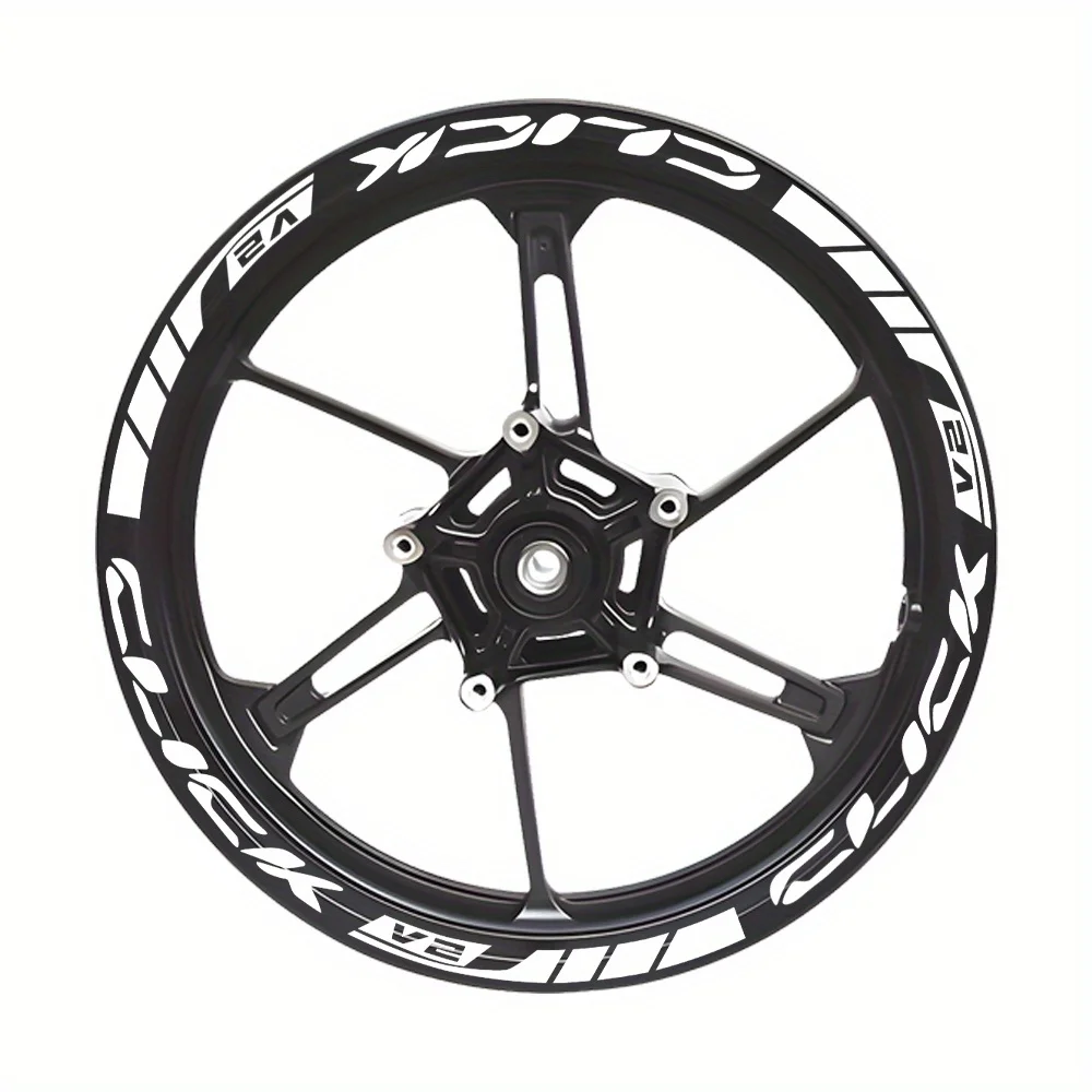 1 ensemble de décalcomanies décoratives pour roues de moto de Style V2 (15cm/5,91 pouces) – auto-adhésives multicolores pour la personnalisation des jantes de vélo