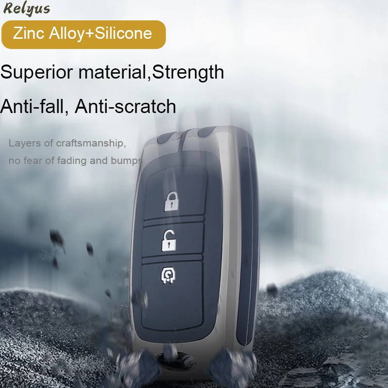 Folding Zinc Alloy Silica Gel Car Key Cover Case Shell For Dongfeng DFM DFSK Glory 580 F507 S30 H30 AX7 Accessories