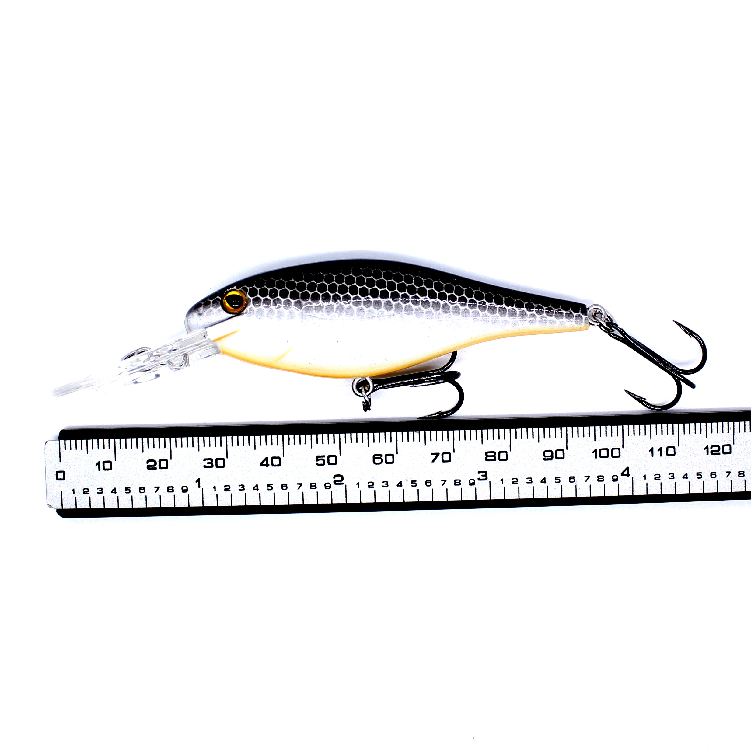 AOCLU Crankbait Wobbler 70 mm 8,7 g schwimmender Shad harter Köder Minnow Tauchtiefe 1,5–3,3 m Angelköder VMC Haken Tackle Qualität – Detail 4