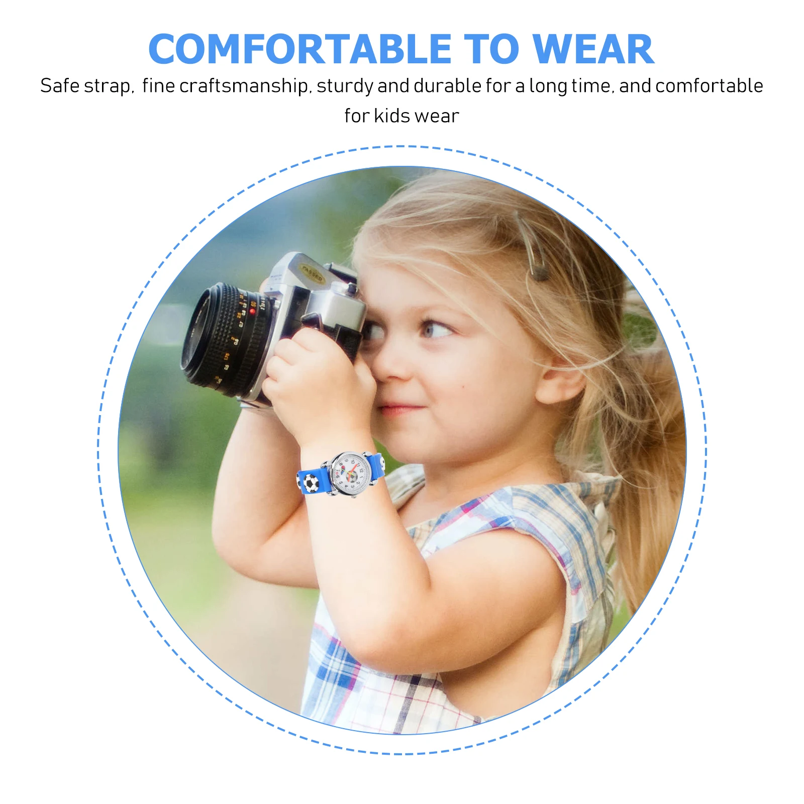 

Kids Whistle Watch Children Decorative Student Wear resistant Wrist Adjustable Rubber Strap Cartoon Design Transparent Dial Easy