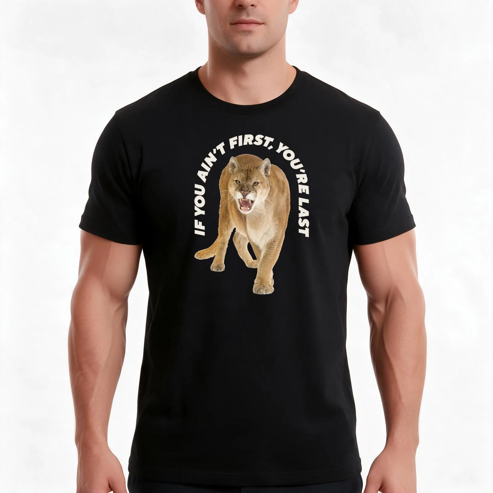 If you aint first youre last - Talladega Nights T-Shirt, Summer Casual Cotton Tee, Oversized Streetwear Tops, Unisex Men Women