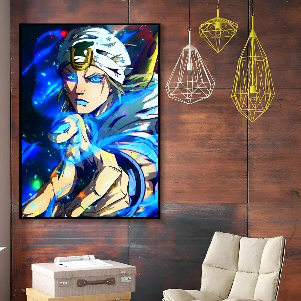 1 szt. Plakat JoJo Bizarre Adventure Anime samoprzylepna sztuka wodoodporna papierowa naklejka kawiarnia Bar dekoracja ścienna do pokoju