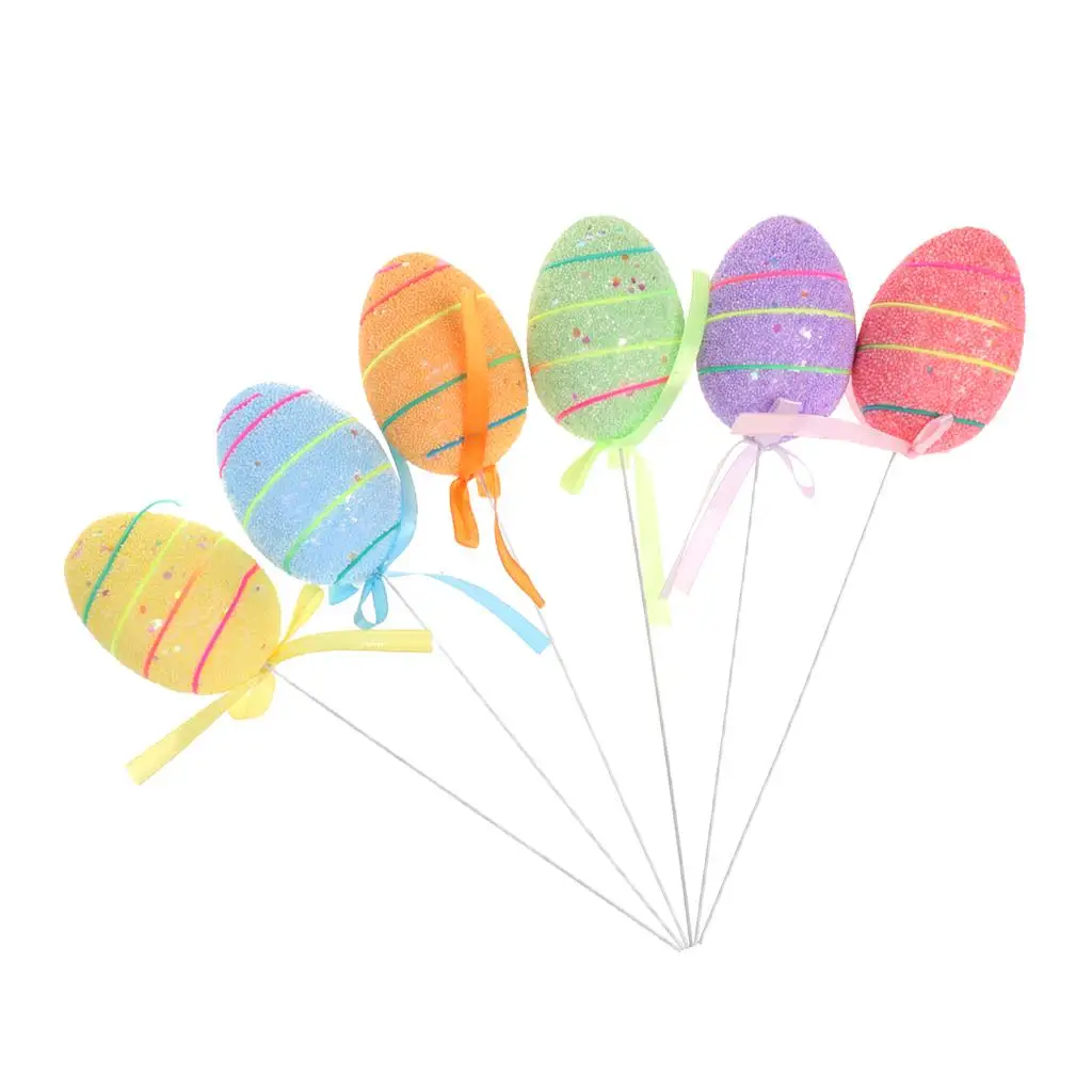 6 stuks paaseieren cadeau schuim heldere eieren assortiment DIY decoratie speelgoed