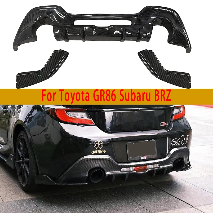 For Toyota GR86 Subaru BRZ 2019+ Carbon Fiber Back lip Car Rear Bumper Diffuser Rear Splitters Spoiler Back lip Car Accessories