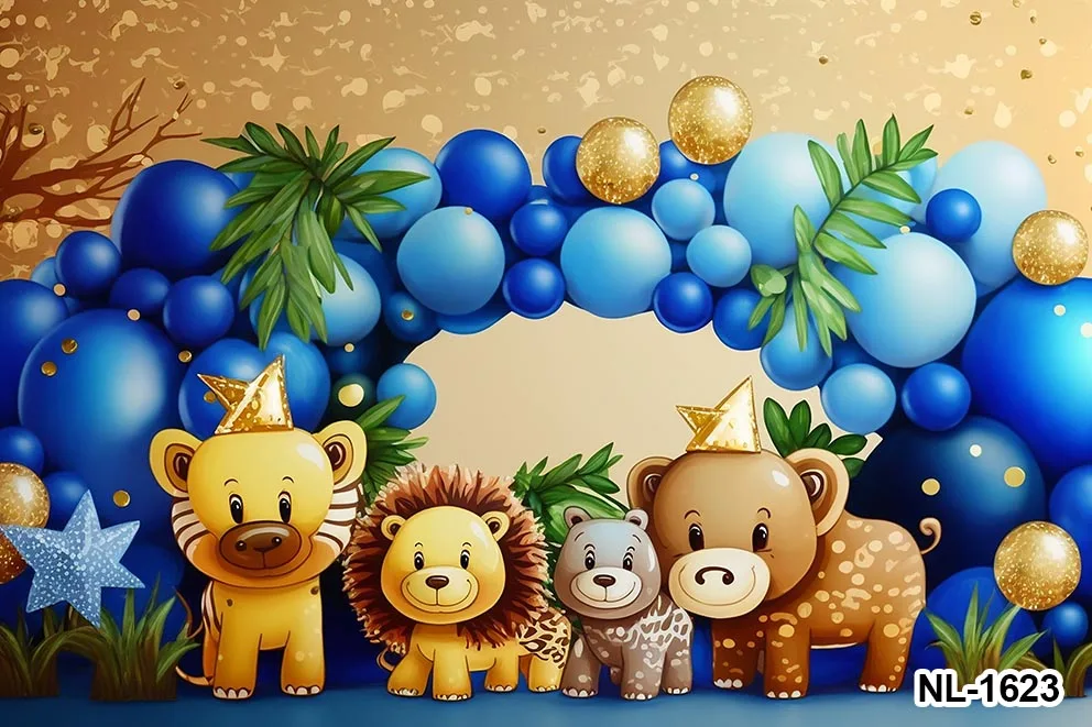 Jungle Animal Photography Backdrop Summer Tropical Desert African Forest Safari Scenic Party Photo Background for Boys Birthday