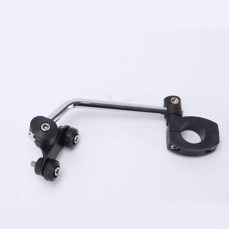 Metal Motorcycle Windshield Bracket Pair with Threaded Fasteners for 250/400/650
