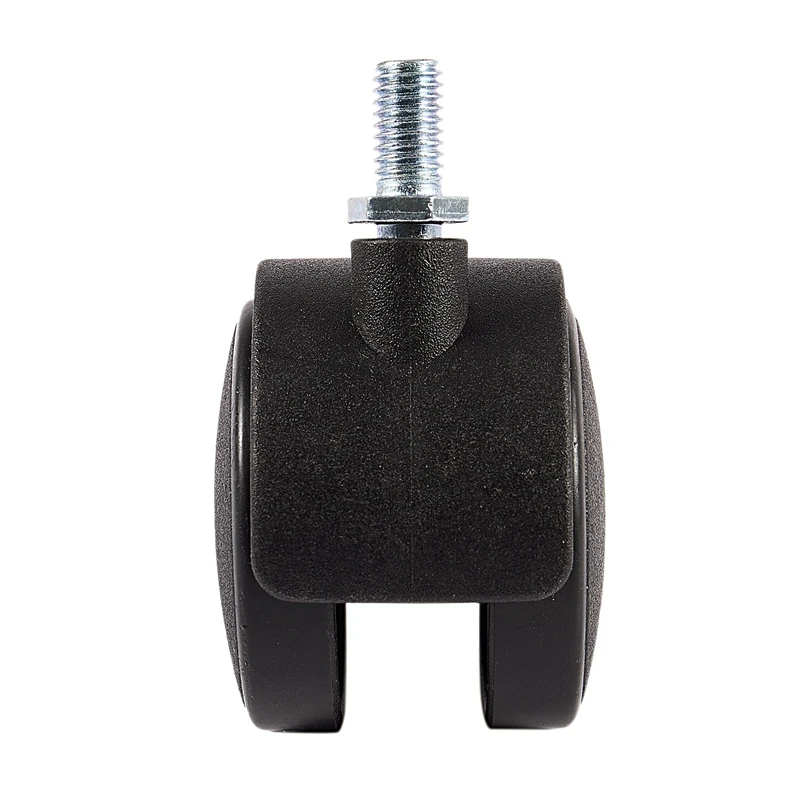 2X Furniture Swivel Locking Caster 8Mm Screw Stem 2-Inch Dia Wheel Black
