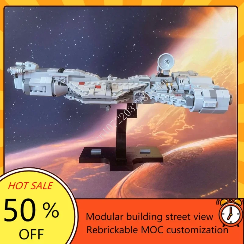 554PCS Cruiser Consular-Class Midi Scale Space War Military MOC SpaceShip Battle Model Custom Puzzle DIY Assembly Model Toy Gift