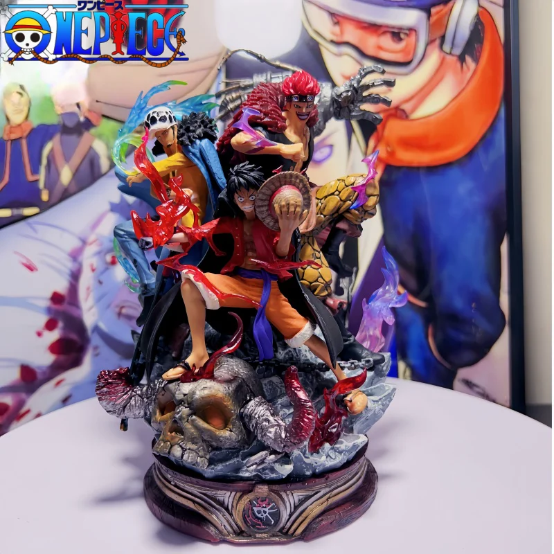 

Фигурка Luffy Kid Law из одной детали, Аниме фигурки героев трех капитанов, коллекционная кукла, декоративные игрушки, подарок, 22 см