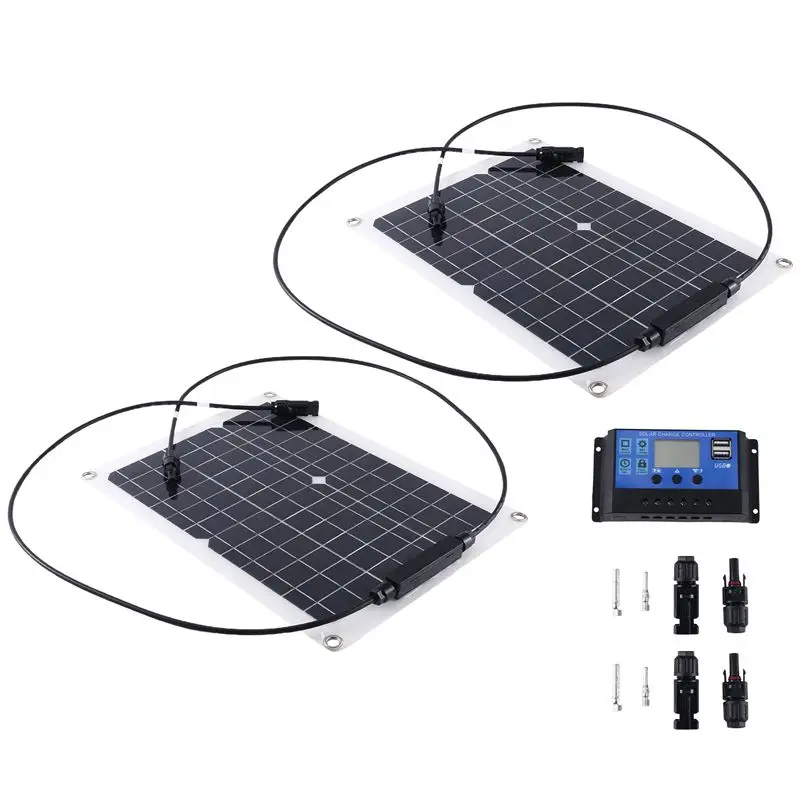 A42T-Solar Panel Solar Cells Bank For Phone Car RV Boat Outdoor Battery Supply
