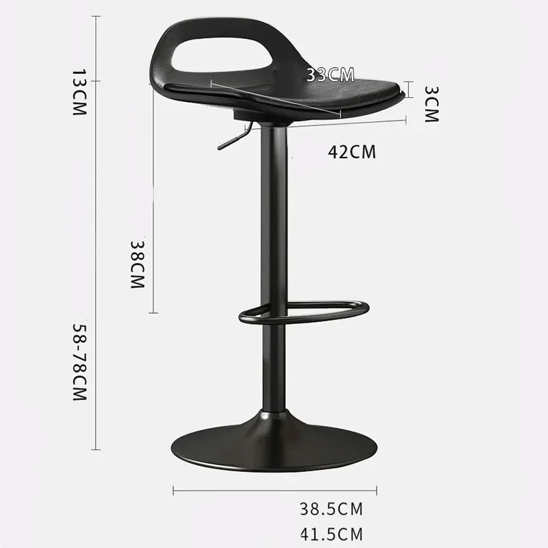 Premium Simple Bar Chairs Nordic Coffee Swivel European Bar Stool High Elegant Taburetes Para Barra De Cocina Modern Furniture