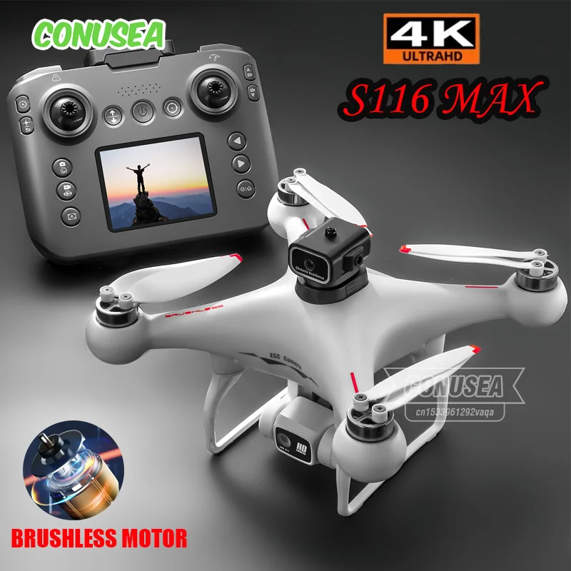 S116 ماكس الطائرة بدون طيار 4K طائرة بدون طيار احترافية بدون فرش طائرات بدون طيار Fpv واي فاي كوادكوبتر تجنب العوائق طائرة هليكوبتر تعمل بالتحكم عن بعد