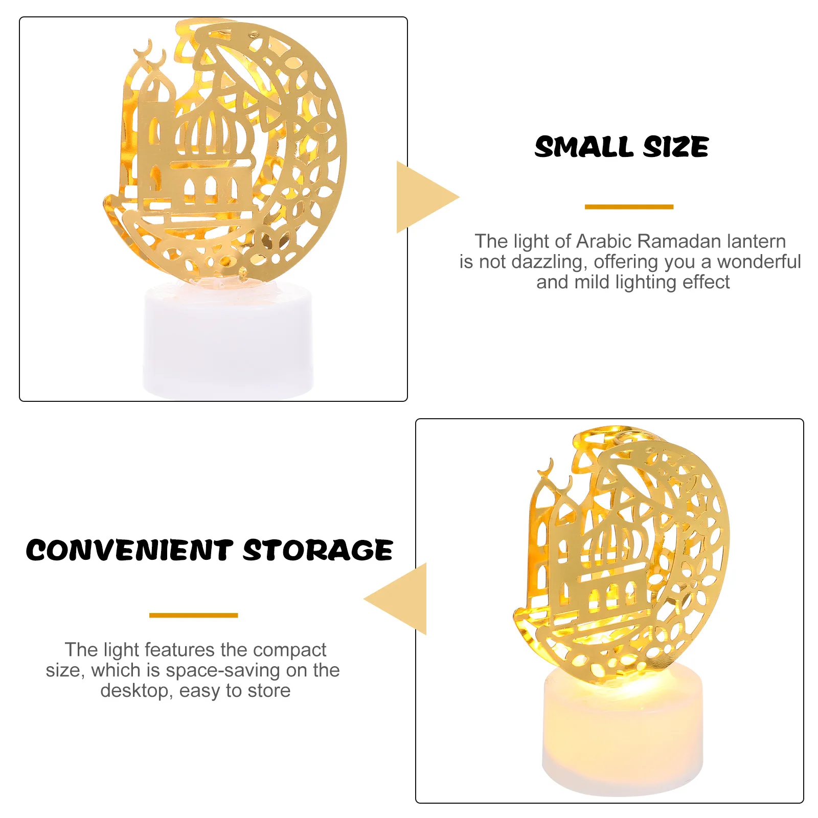 

Creative Eid Lamp Decorative Light Craft Natural Delicate Appearance Eid Mubarak Theme Party Lamp Decor Decorative Light Craft