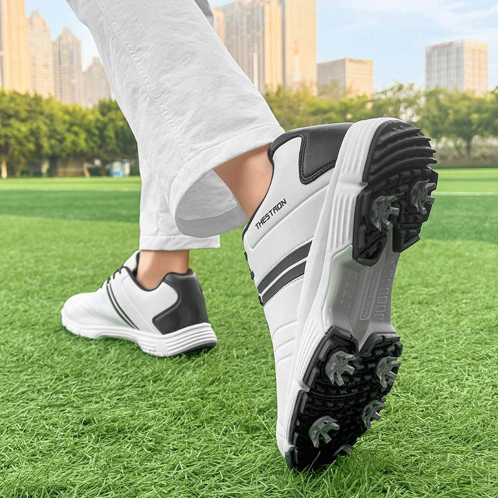 2024 New Men's Golf Shoes, High-quality Anti Slip and Comfortable Golf Sports Shoes, Men's Outdoor Grass Training Walking Shoes