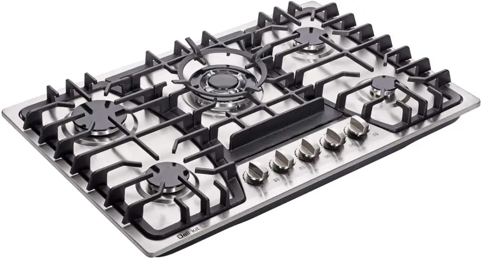 30 inch Gas Cooktops Dual Fuel Sealed 5 Burners Gas Cooktop Built-In Stainless Steel Gas Hob DK257-A03 Cooktop