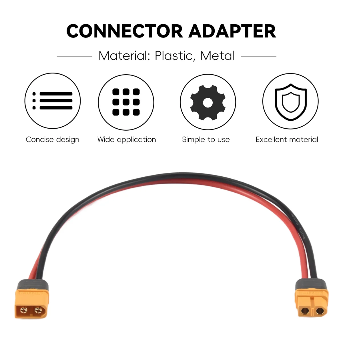 28เซนติเมตร11 "XT60 XT-60ตัวผู้ปลั๊กต่อตัวเมียอะแดปเตอร์สำหรับแบตเตอรี่ RC