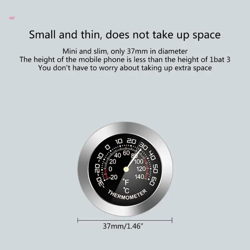 Mini Mechanical Temperature Humidity Detector Car Analog Thermometer/Hygrometer