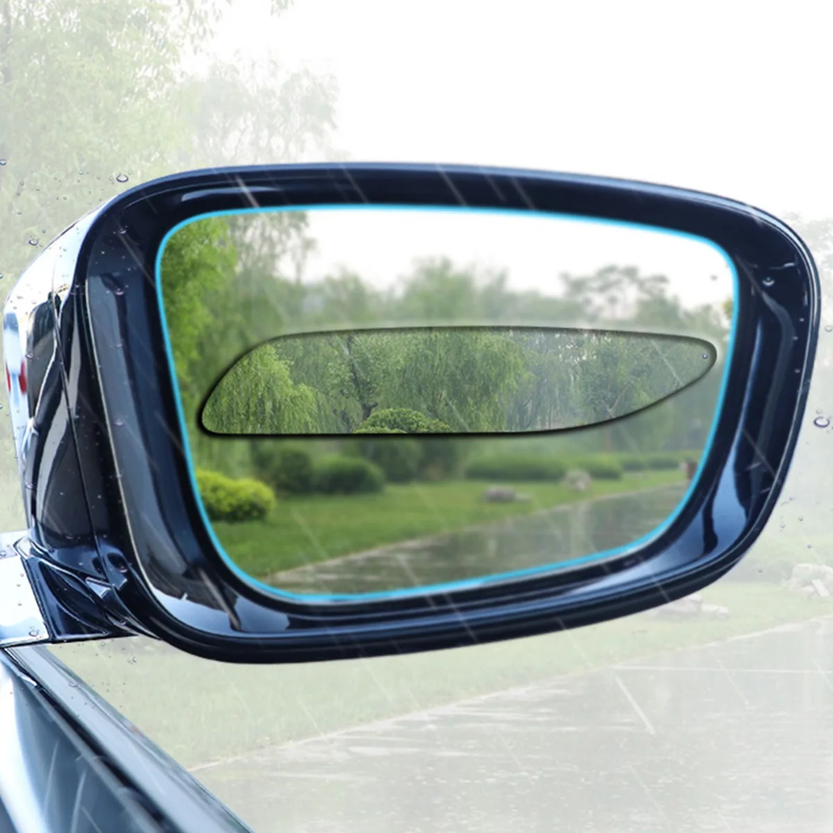 

Alipis 1 Pair Extra Wide Angle Self Adhesive Side Mirror for Trucks Automotive Rear View Mirror Easy Installation White