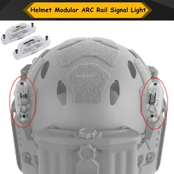 Luz señal para casco táctico con modo IR y blanco – Riel arco modular