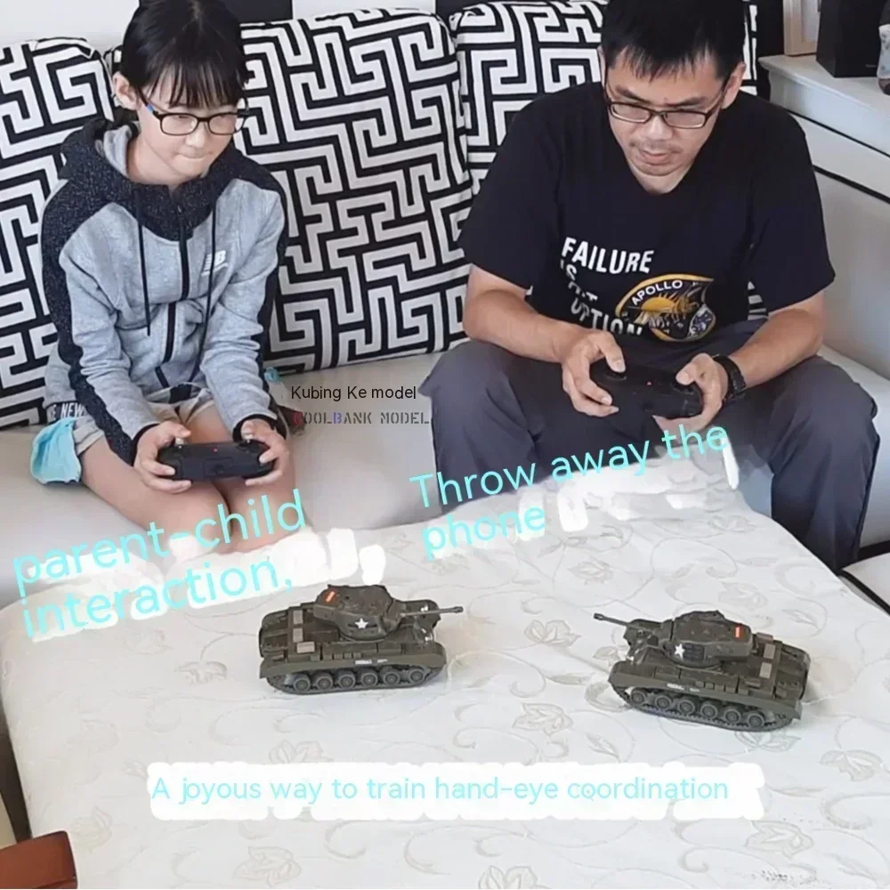 New Remote Controlled Tank Henglong American Sherman Wireless Combat Simulation Tank Model For Two Person Combat Children's Gift