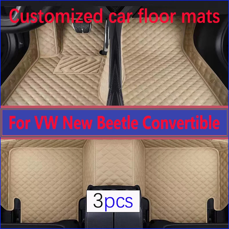 Car Floor Mats For VW Volkswagen New Beetle Convertible 1998~2011 Waterproof Rug Tapetes Para Automovil Car Mats Car Accessories