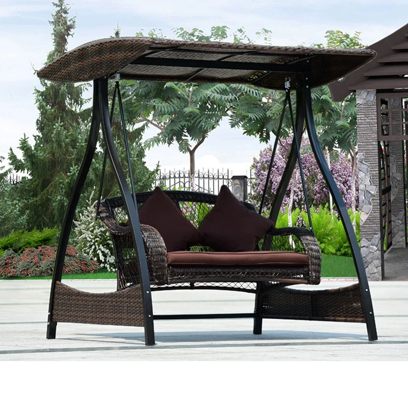 Außen interior Langlebig Garten Rattan Terrasse Doppel Schaukel Stuhl