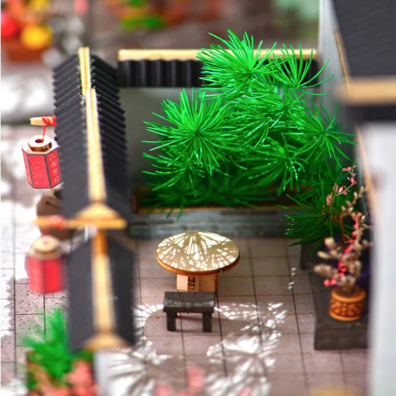 OUZEY Water Town Inn DIY، نموذج خشبي ثلاثي الأبعاد على الطراز الصيني، هدية العمارة القديمة للمراهقين #4