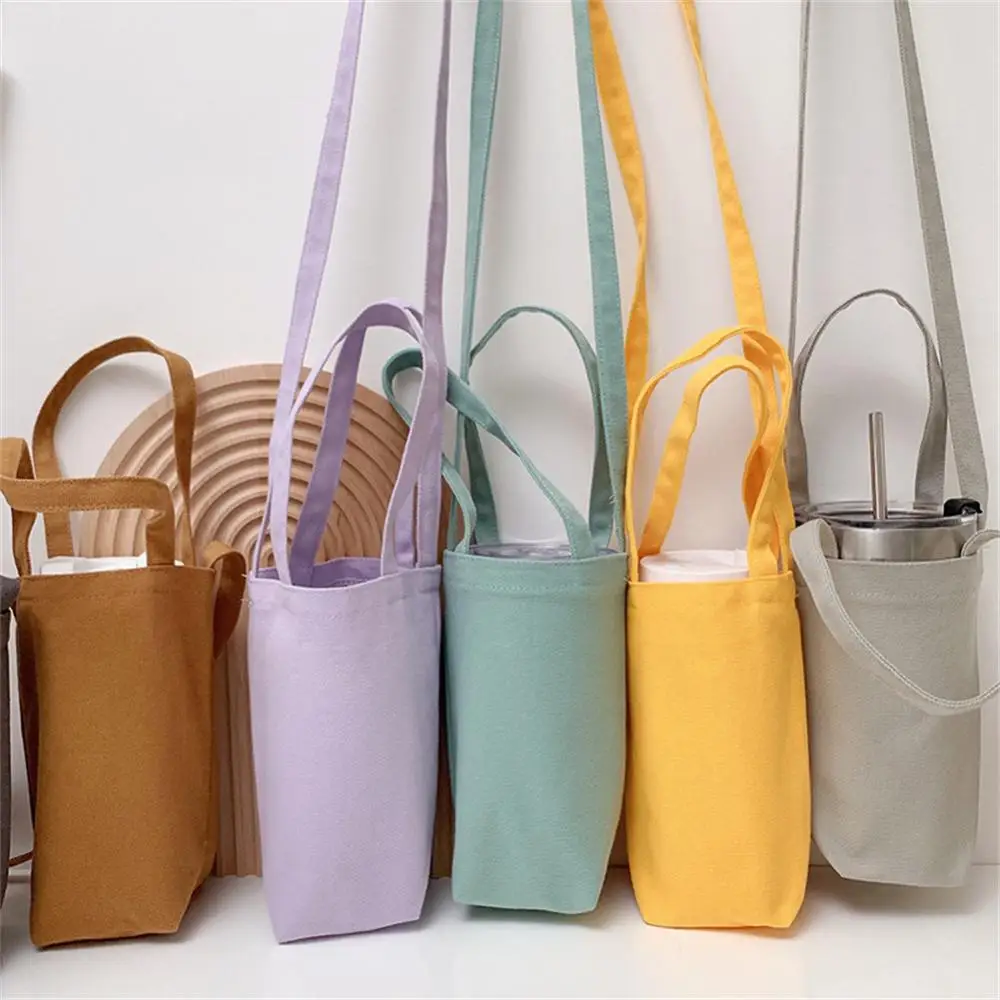 1~5PCS Can Cooler Multi Scene Use Handbag Dual Purpose Portable Canvas Bag Canvas Shoulder Creative Water Cup Accessories