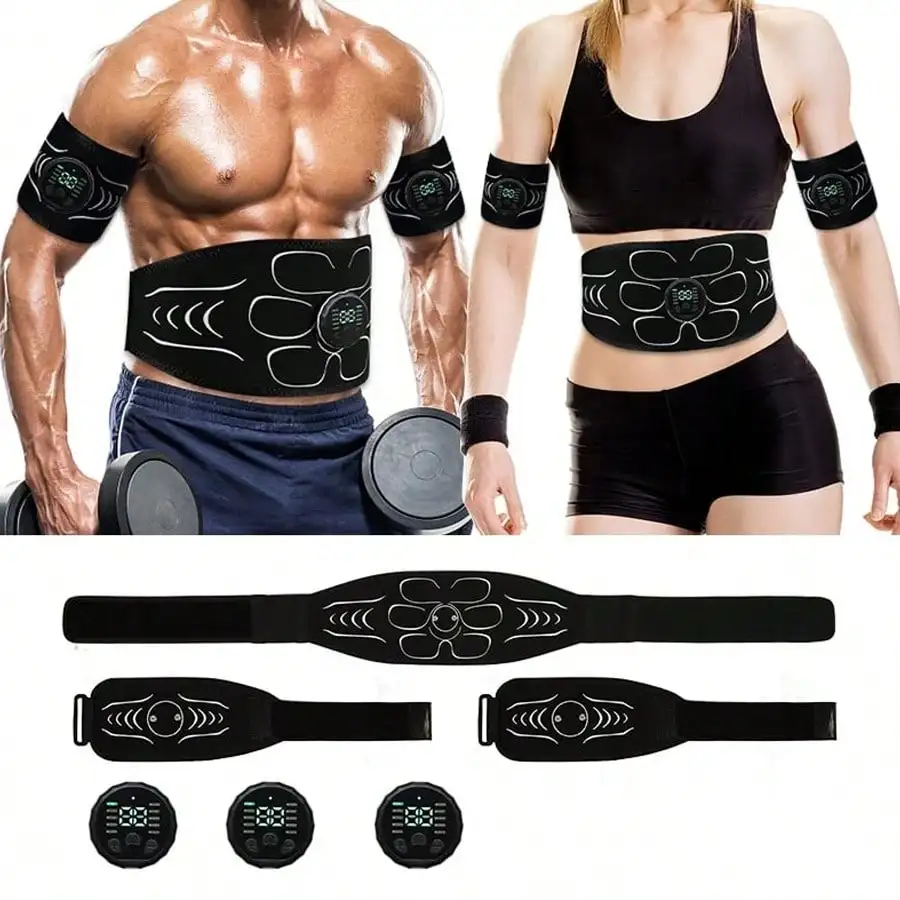 

EMS Muscle Stimulator, Abdominal Muscle Trainer, Abdominal Shaping Device, Electronic Slimming Belt, Fitness Massage