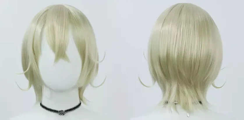 Goddess of Victory: Nikke Liter Cosplay Wigs 33cm Light Blonde Synthetic Hair