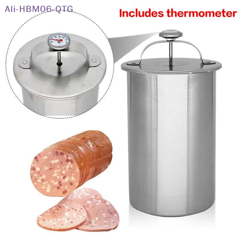 [New] Ham Maker Stainless Steel Meat Press Cooker Deli Meat Press Mold With For Pork Poultry Cooking Kitchen Accessories