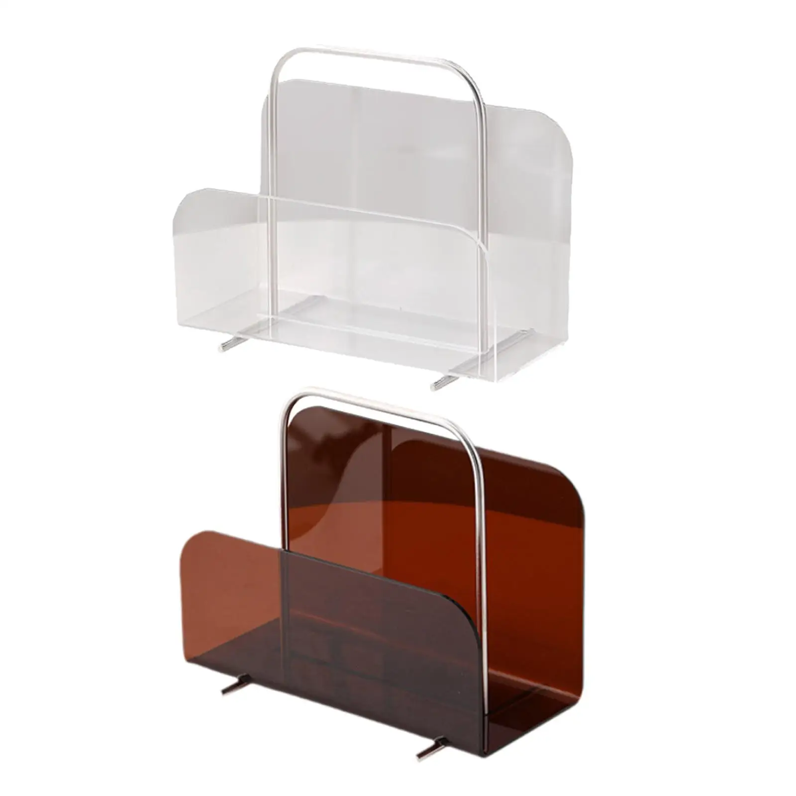 

Magazine Rack Acrylic Book Stand Bookend Vertical File Organizer for Office Organization