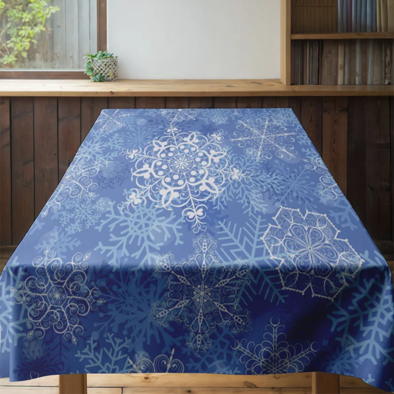 مفرش طاولة بنمط زهرة زرقاء من البوليستر المطبوع لتزيين غرفة الطعام 152 × 243 سم (طول) AliExpress.com تسوق عبر الإنترنت