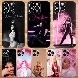 Nicki M-minaj rap Singer Phone Case For iPhone15,14,13,12,11,Pro,Max,Plus,Mini,X,XS,XR,8,7,6,S,Plus,SE Soft Black Case