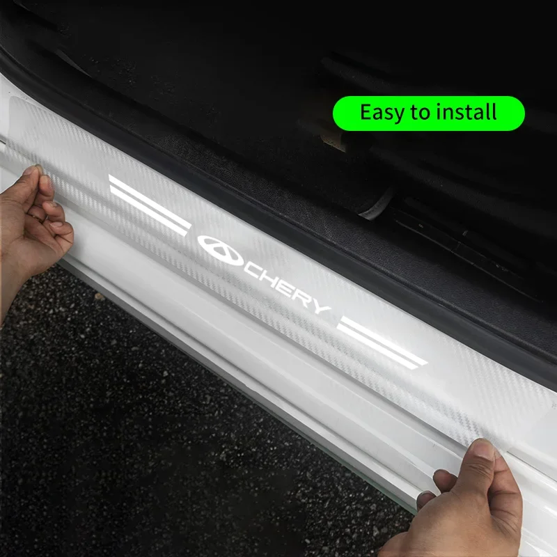 

Luminous Transparent Car Door Sill Sticker For Chery Tiggo 2 3 4 5 6 7 3X 5X Pro arrizo T11 Carbon Fiber Trunk Threshold Strips
