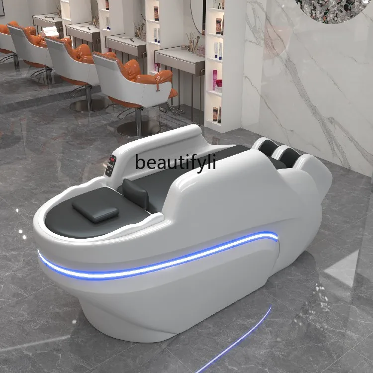 

High-end water circulation automatic massage shampoo bed barber shop full body heating massage
