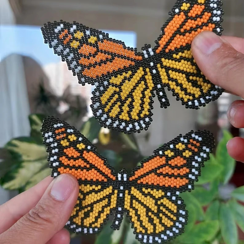 

Серьги из бисера с кисточками и геометрией, богемная птица, орел, тренд, женские оригинальные серьги ручной работы из сплава, простые серьги из рисовых бусин