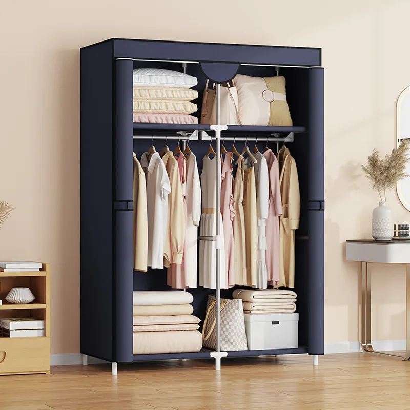 Dust-proof storage Household bedroom Simple wardrobe Fully enclosed cloth wardrobe Rental house wardrobe