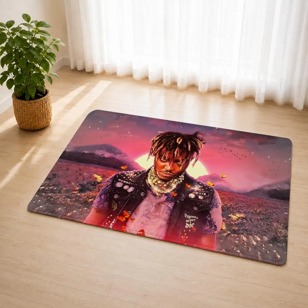 J-Juice WRLD Singer Rapper Floor Mat Flannel Rug Soft Non Slip Door Mat For Bathroom Bedroom Kitchen Living Room Home Decor
