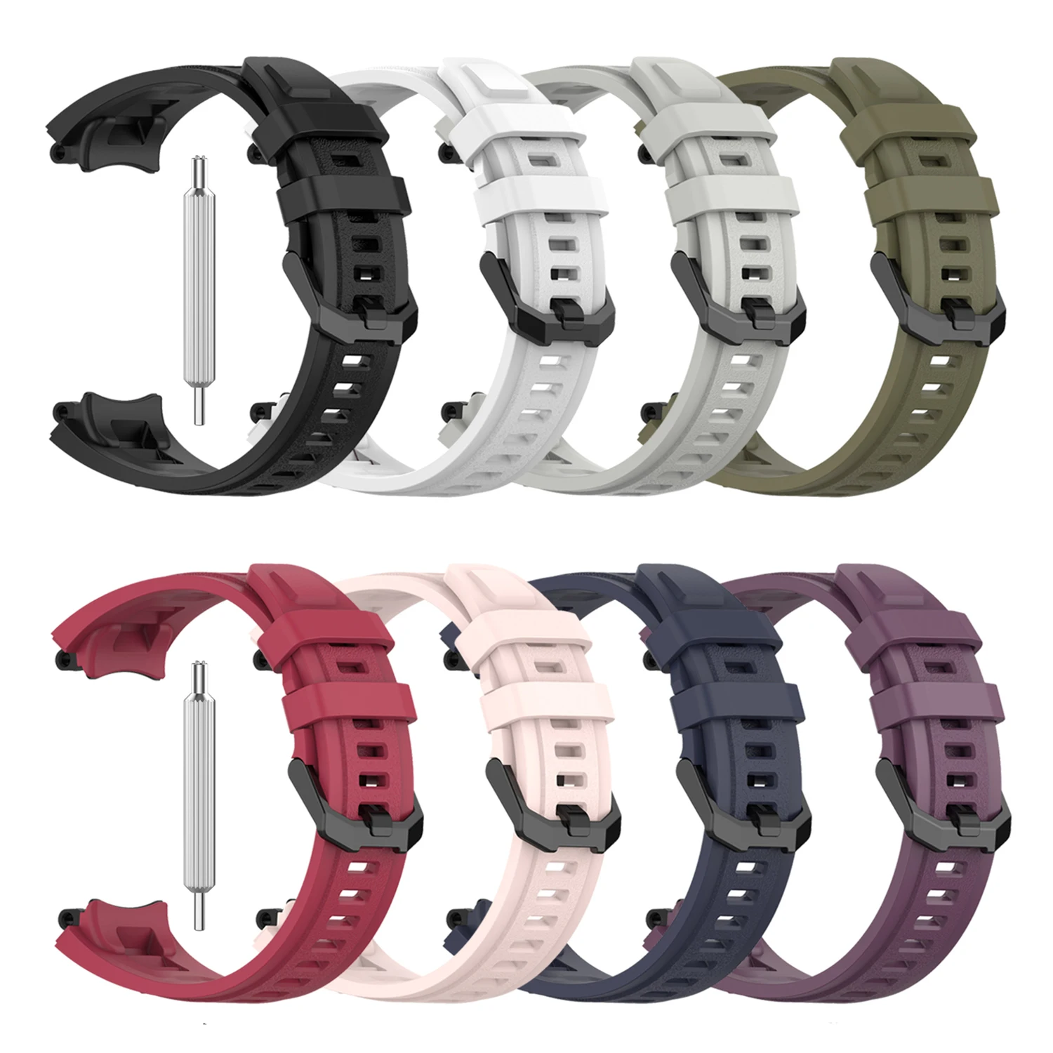 Pulseira de silicone para pulseira de smartwatch Huami Amazfit T-Rex 2