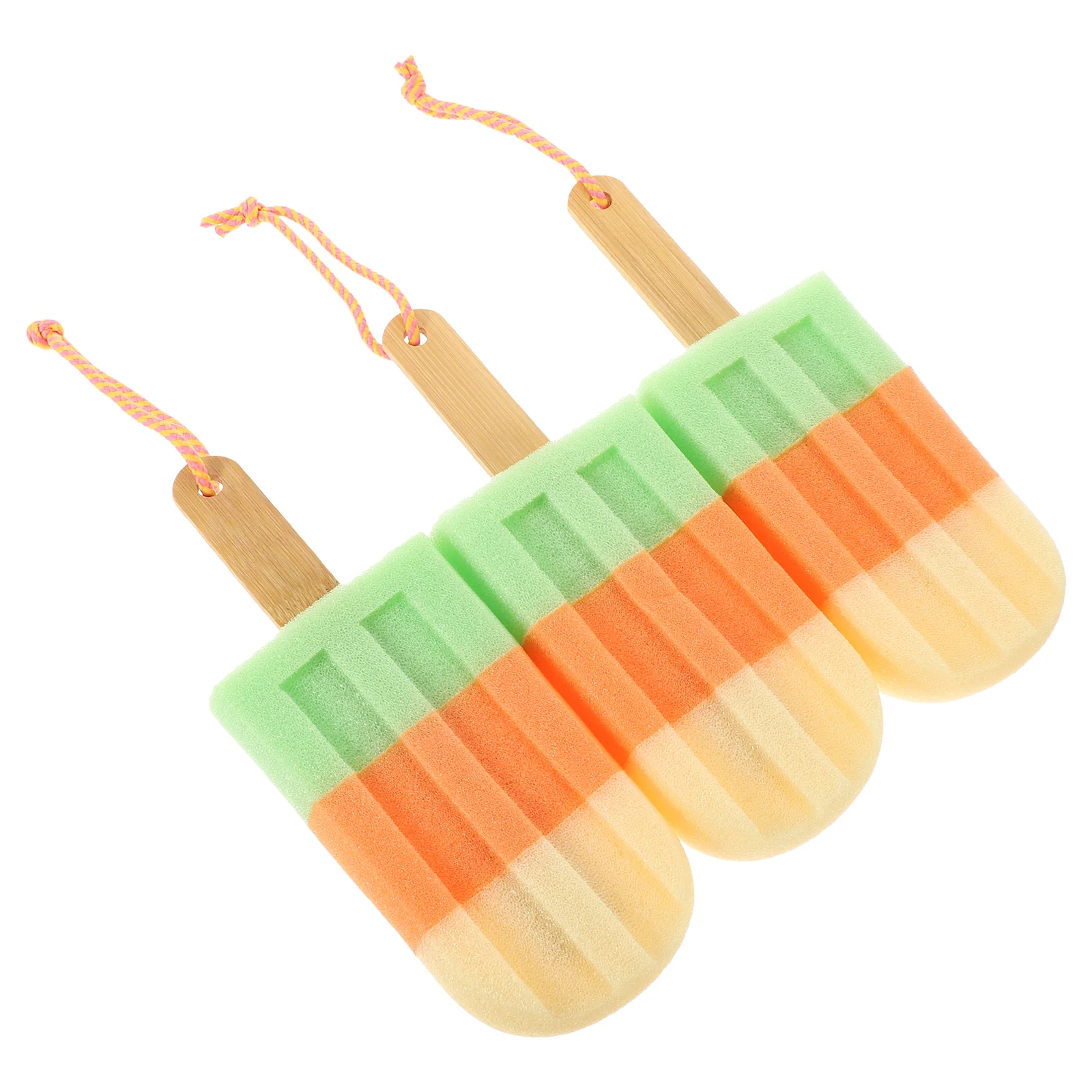 3 Pcs Bathing Towel Cleaning Sponges Tie Body Rubbing Ball Flower Bamboo Accessories Baby Stuff