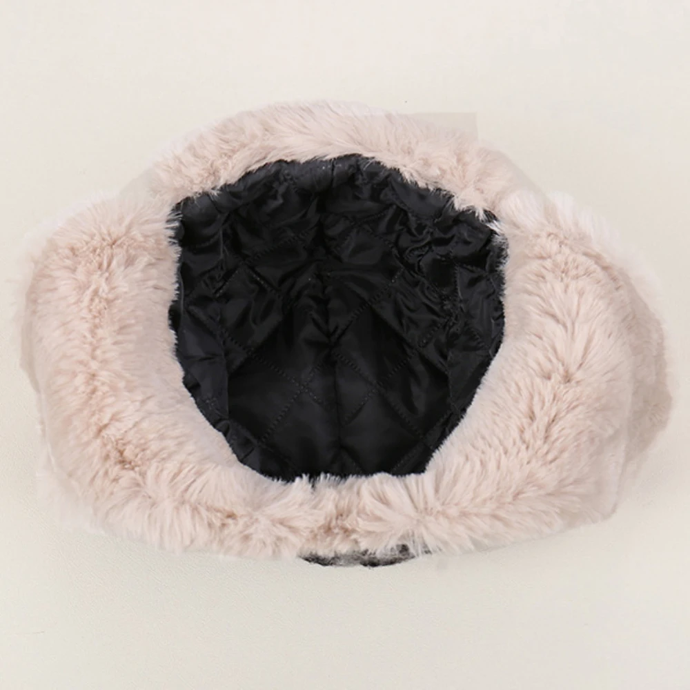 HT4995 الروسية قبعة سميكة الدافئة الشتاء الفراء القبعات للرجال النساء الثلوج التزلج الصياد إيرفلاب قبعة الذكور الإناث أنيق ليوبارد منفذها القبعات