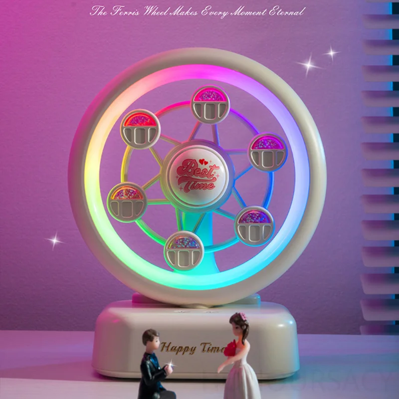 ลำโพงบลูทูธรูปชิงช้าสวรรค์ พร้อมไฟ RGB หมุนได้ แบตเตอรี่ 3000MAH ชาร์จผ่าน USB