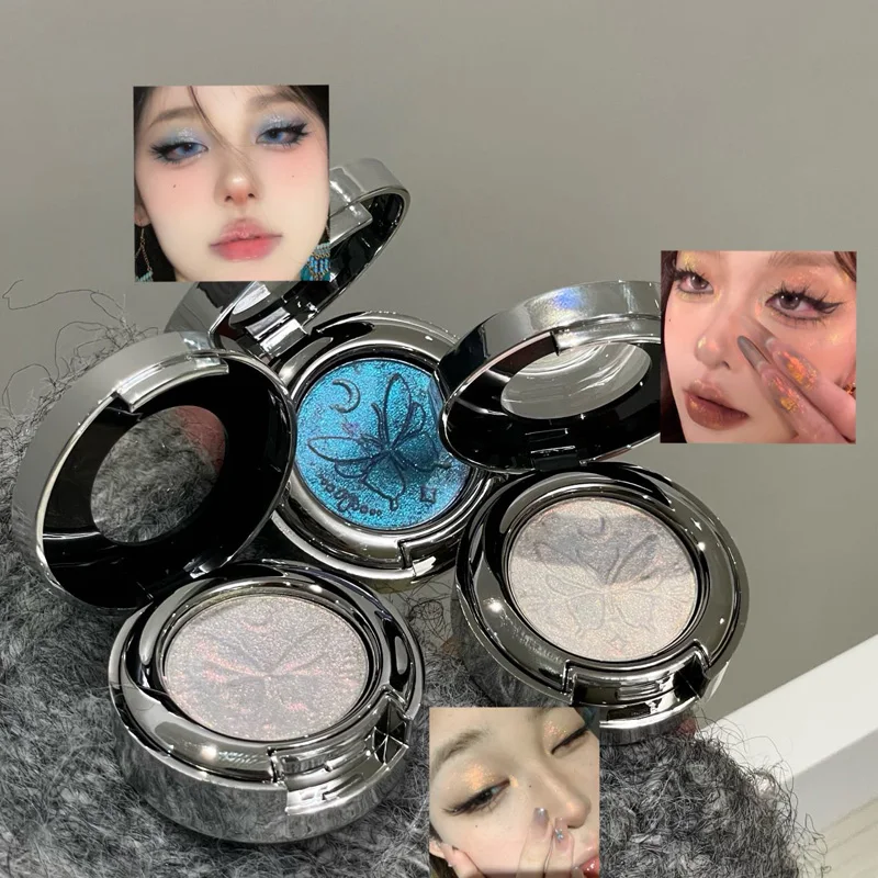 ثلاثية الأبعاد فراشة النقش الحرباء عينيه أحادية اللون عالية الصباغ لامع التدرج بريق لامع الأزرق هيغليغتر عيون ماكياج